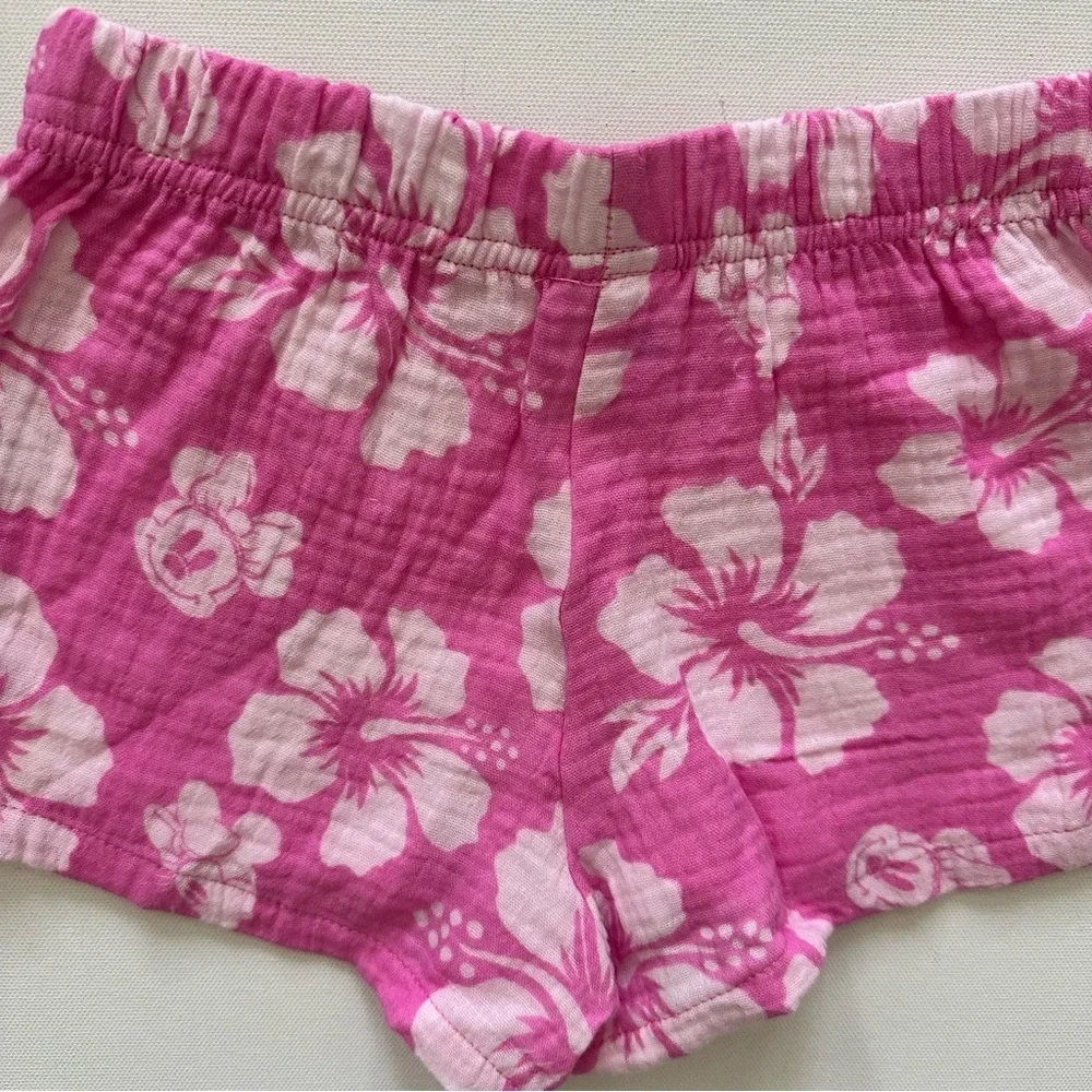 Disney Pink Floral Shorts Size XS Girls